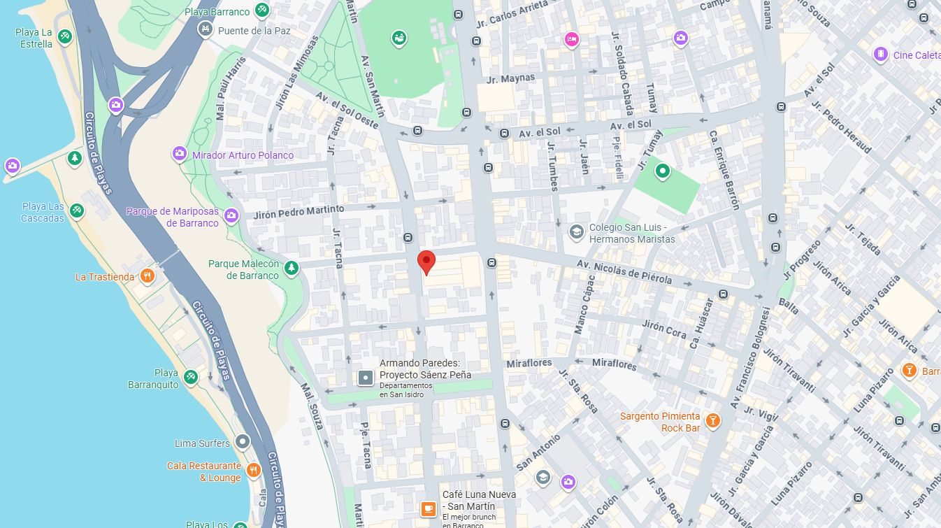 Mapa Barranco
